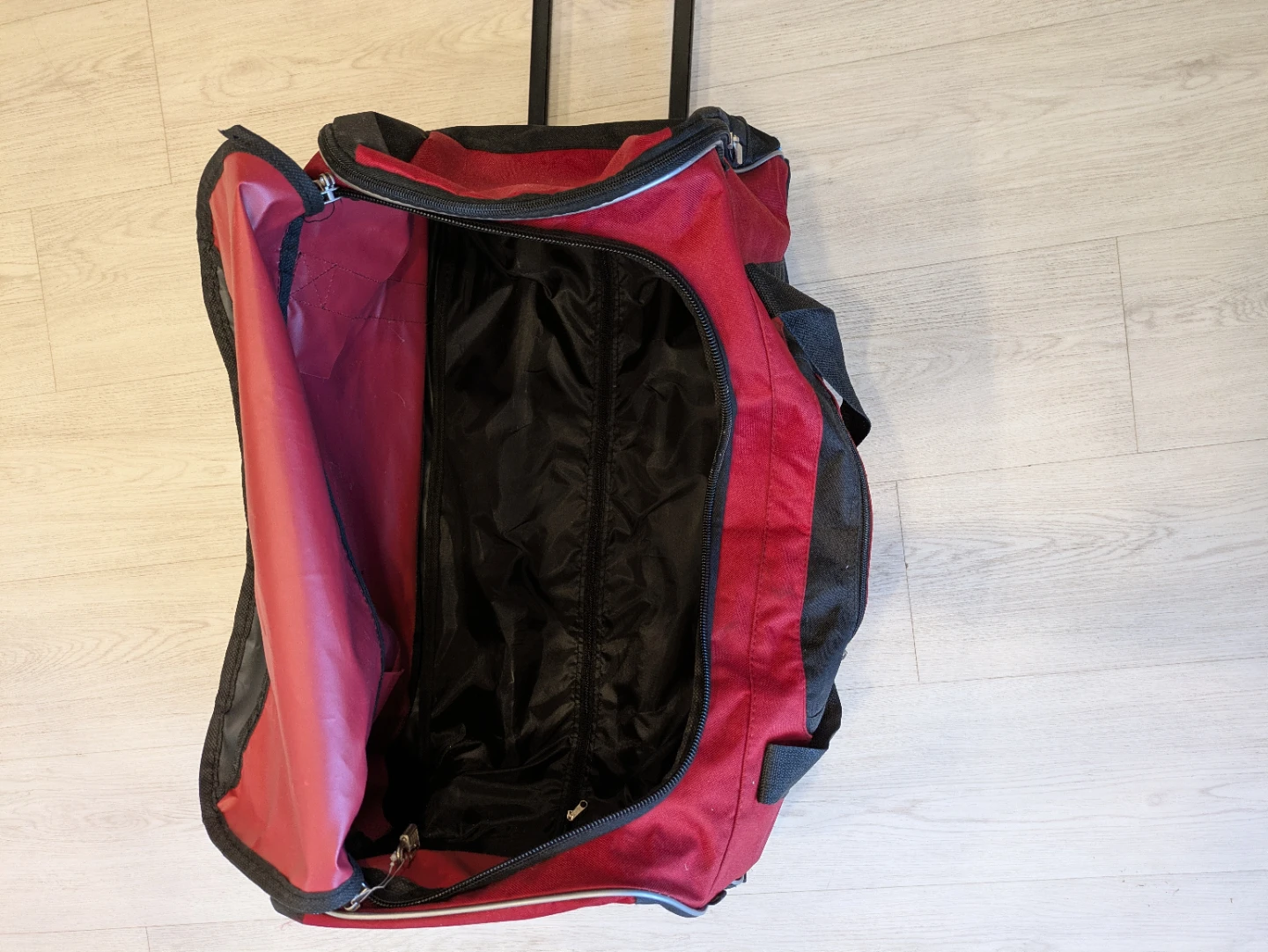 Red and Black Rolling Duffle Bag - photo 2