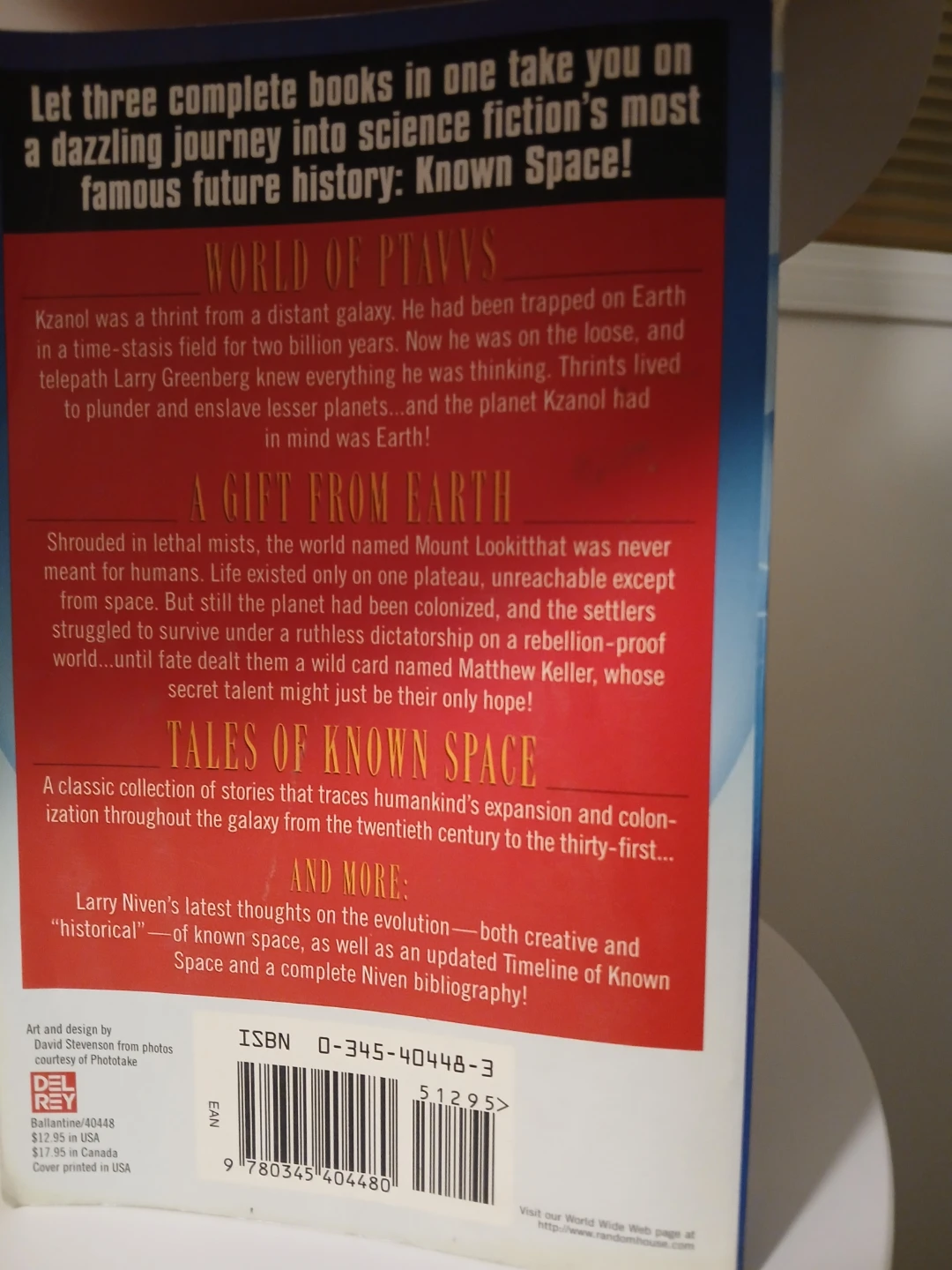 Larry Niven Three Books of Known Space Sci-Fi Paperback - photo 3