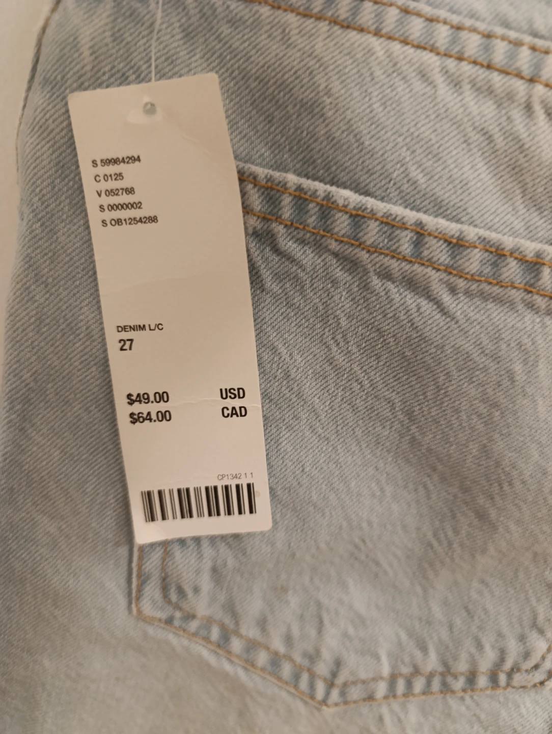Light Wash Distressed Denim Shorts - photo 2