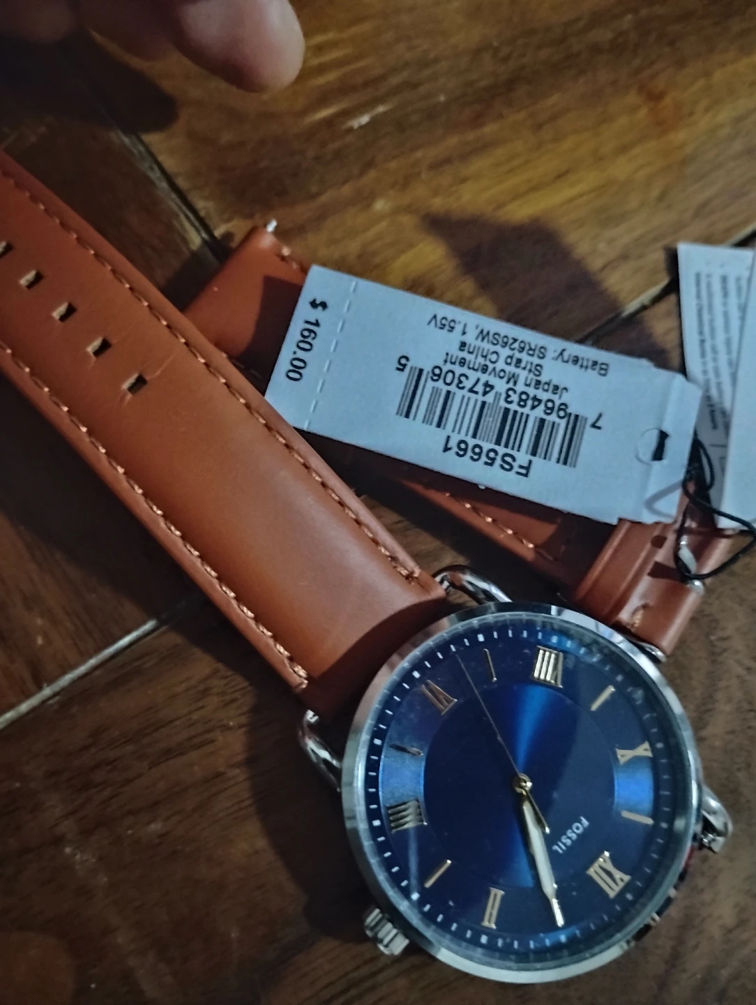 Fossil FS5661 Watch - Blue Dial with Brown Leather Strap - photo 4