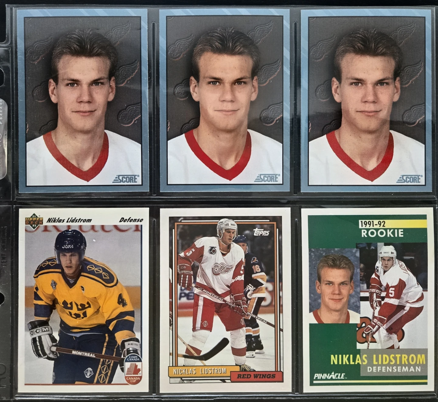 Nicklas Lidstrom Rookie Card Lot, 15 Cards 91/92 NRMT-MT - photo 2