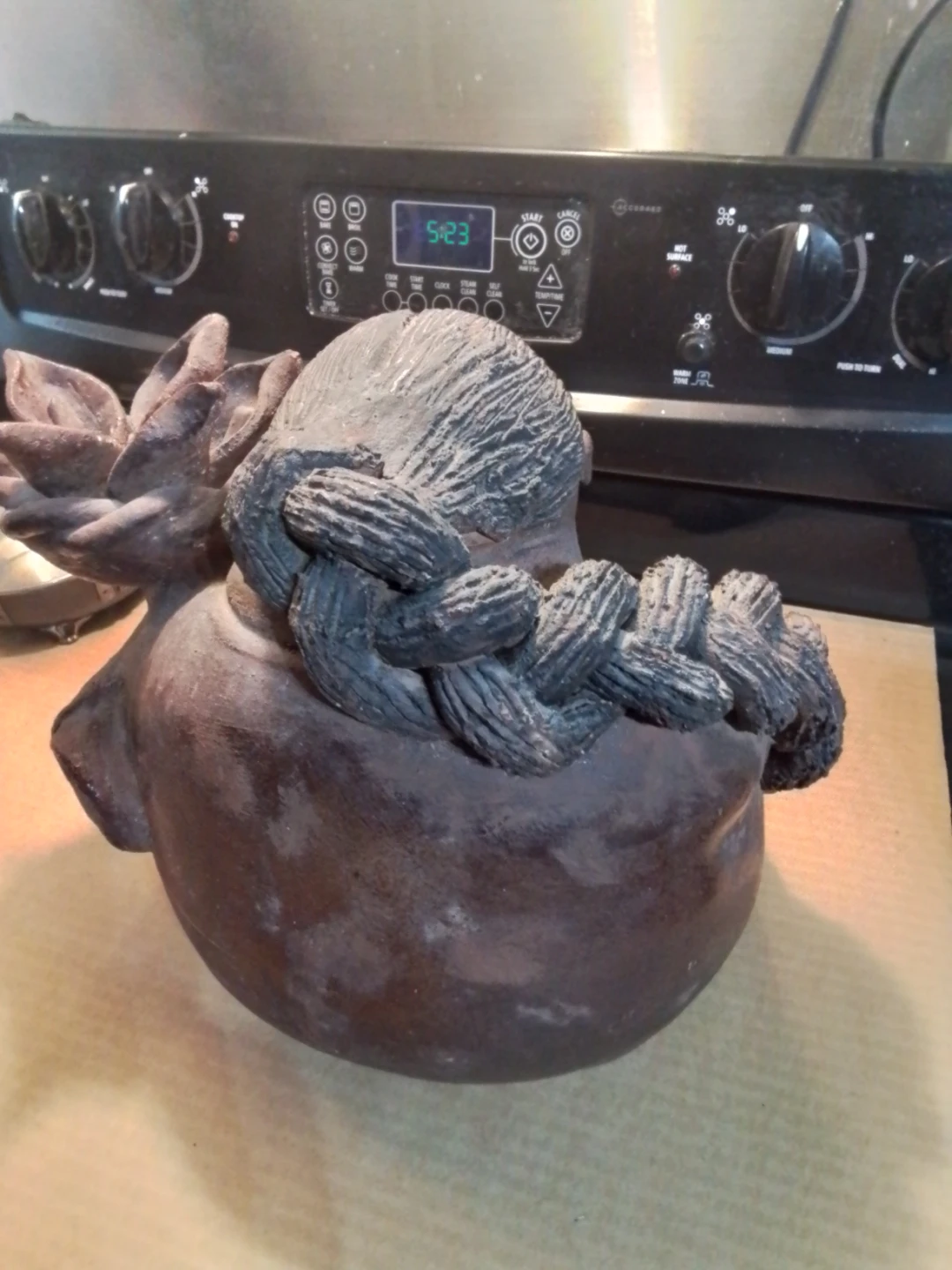 Mexican Folk Art Aztec Style Statue 10x10" - photo 5