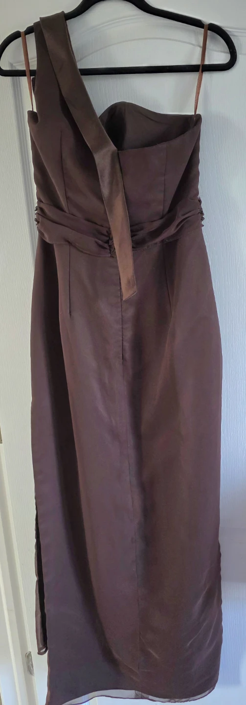 Brown One-Shoulder Formal Dress size 10