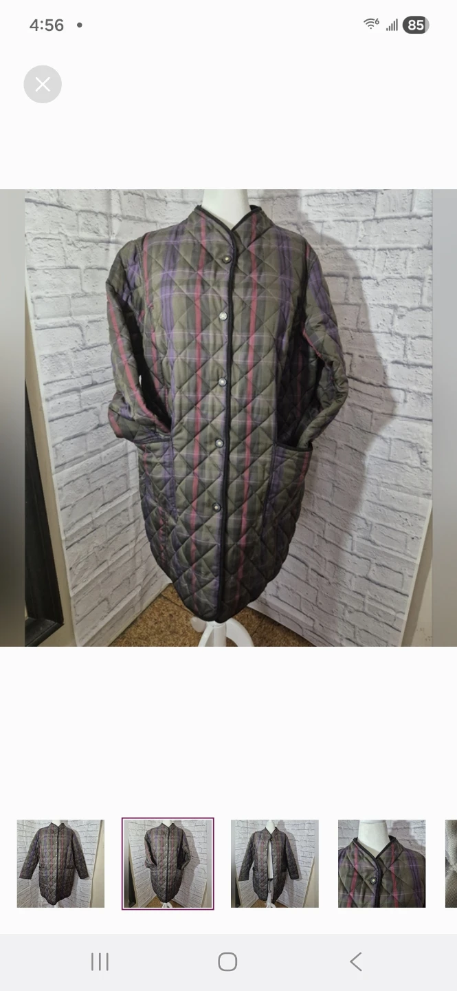 Lauren Ralph Lauren Quilted Plaid Long Jacket - photo 3
