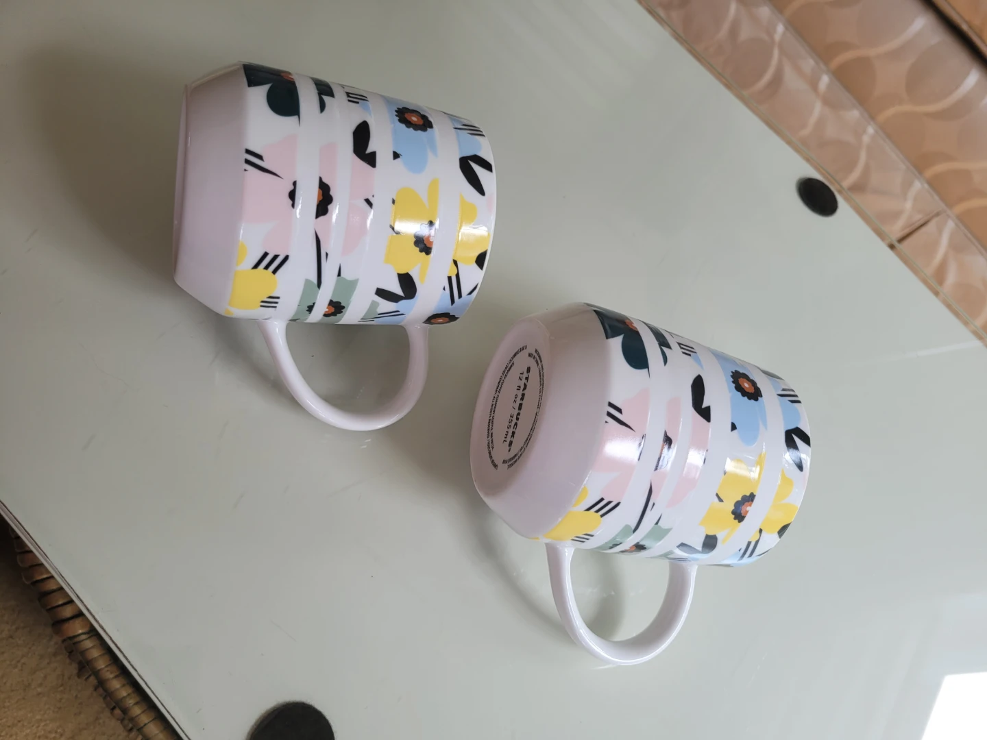 Starbucks Set of 2 Mugs Spring Floral Design 2018 - photo 3