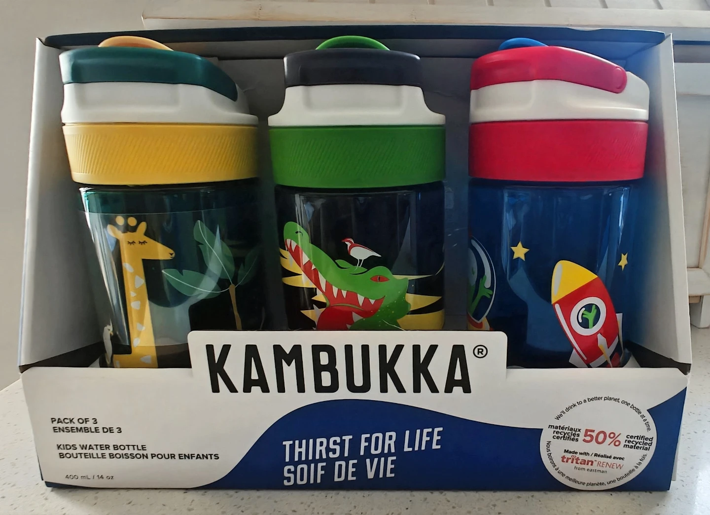 Kambukka Kids Water Bottles - Pack of 3