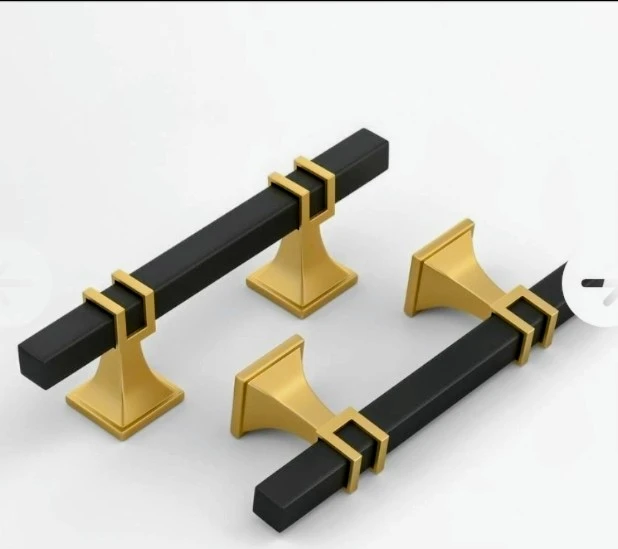 Black and Gold Cabinet Drawer Pulls (3 inch center spacing) - photo 3