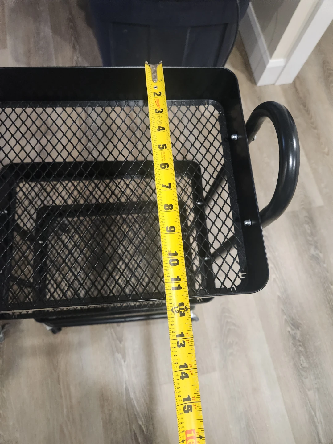 3-Tier Rolling Storage Cart - Black