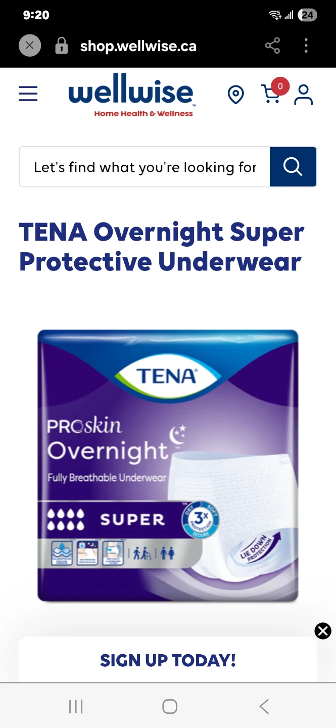 NEW TENA ProSkin Overnight Super Protective Underwear - Large - photo 2