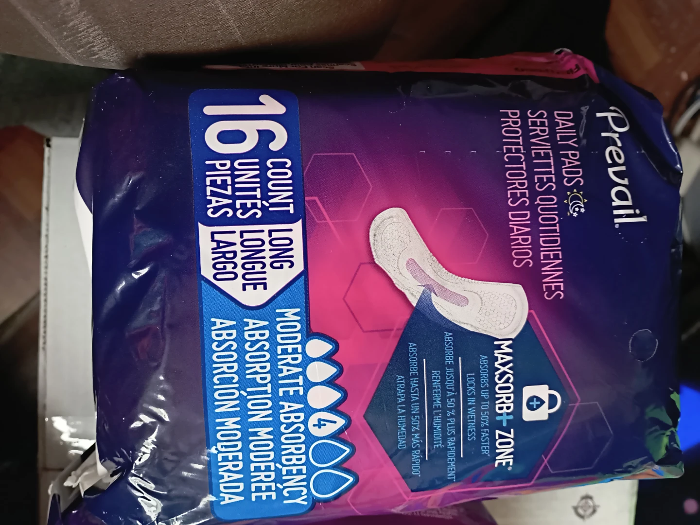 Prevail Daily Pads, Long Length, 16 Count