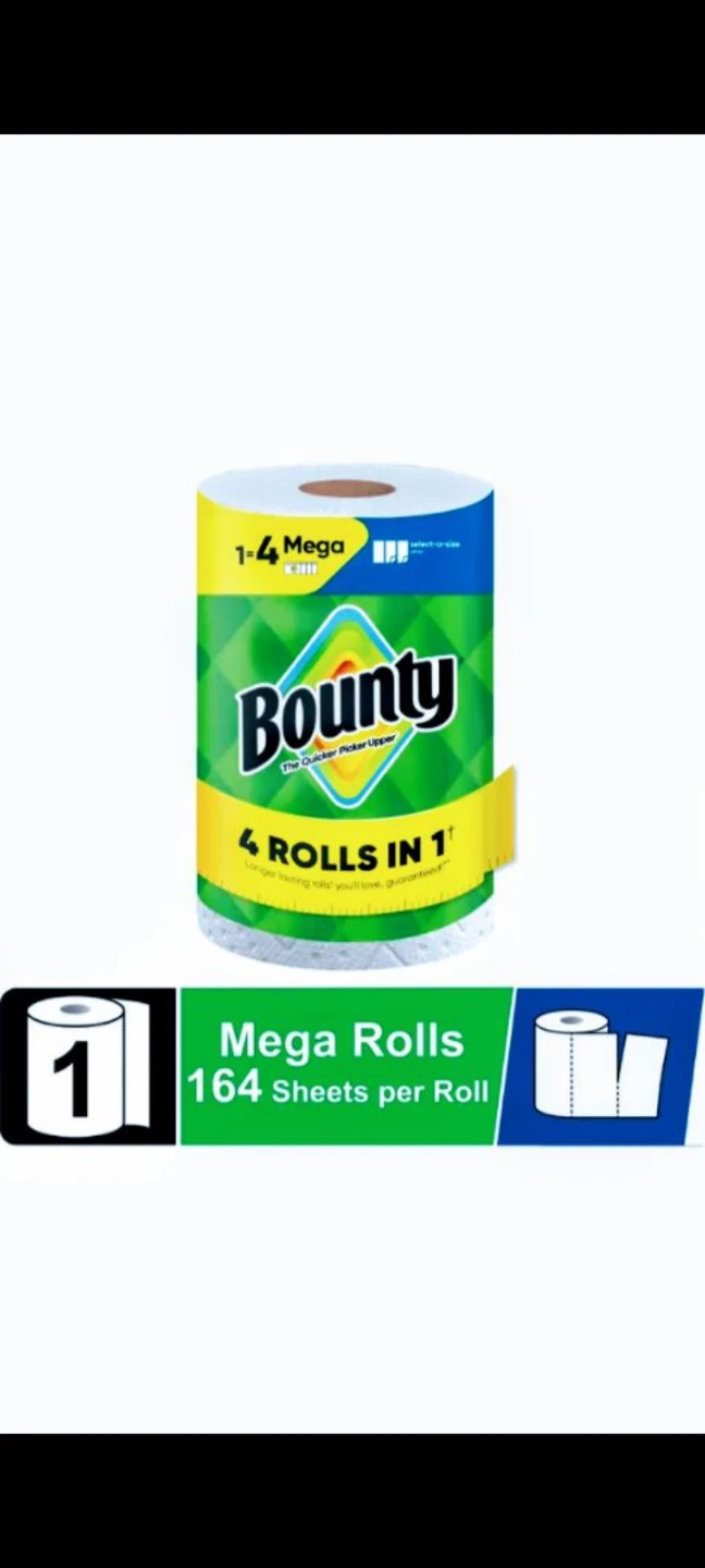 Bounty Mega Rolls Paper Towels 🌴