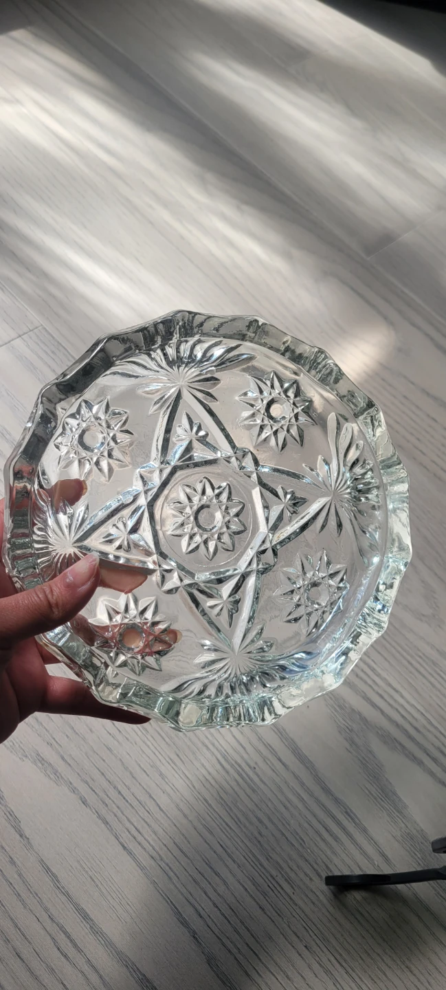 Vintage Starburst Glass Ashtray