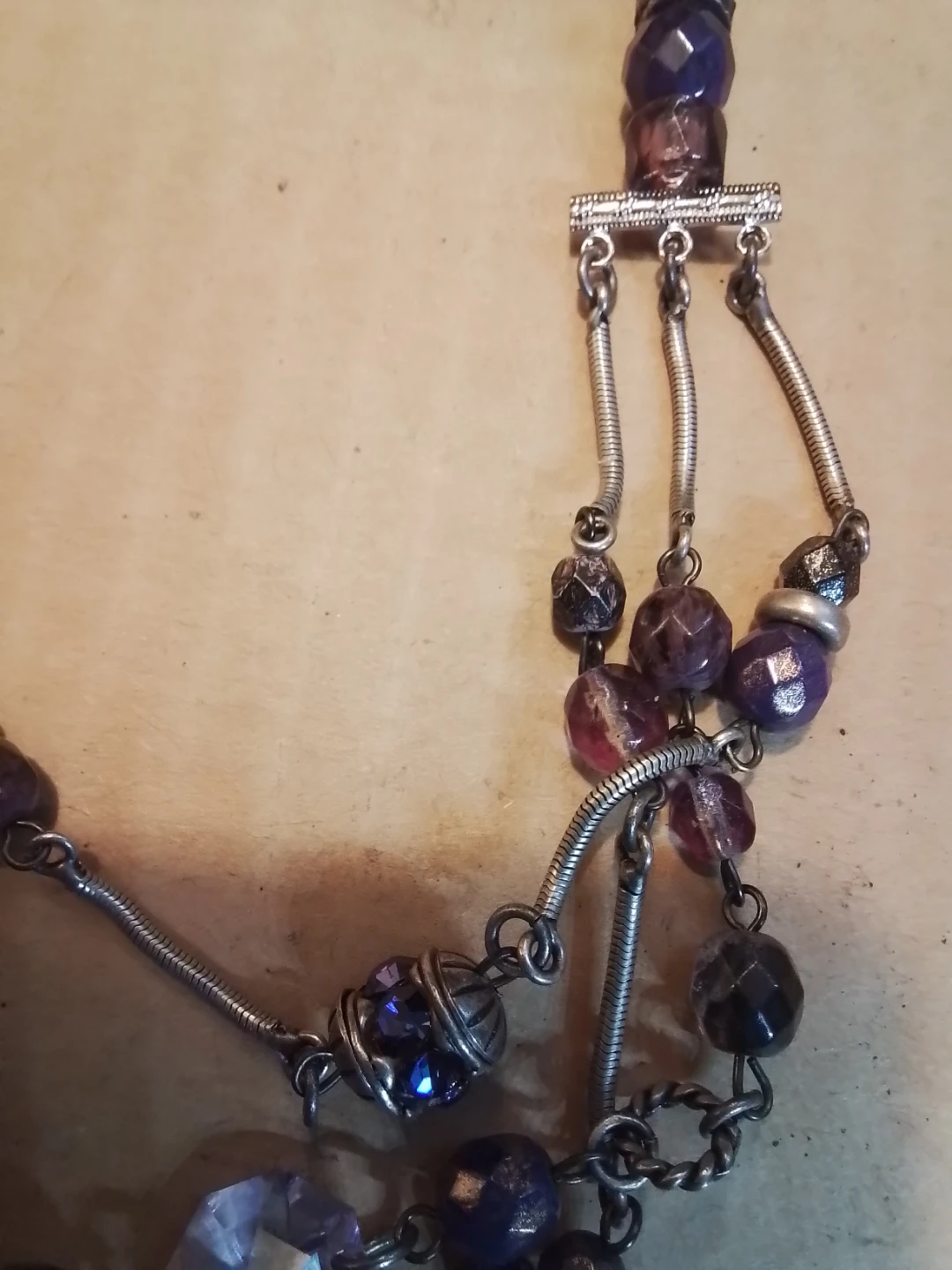 Creazlon/Bianco Purple Beaded Necklace Italy - photo 5