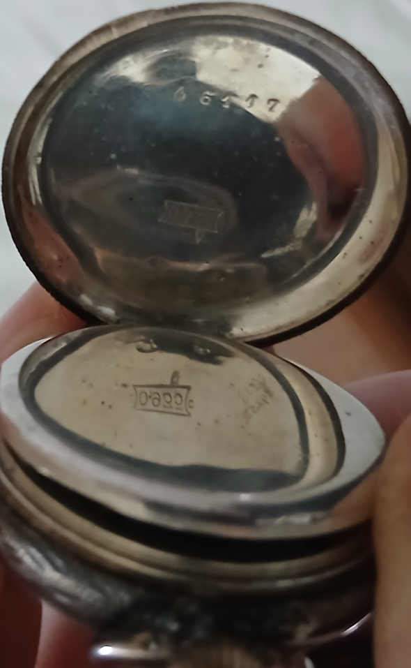 Ornate Silver Pocket Watch with Roman Numerals - photo 3