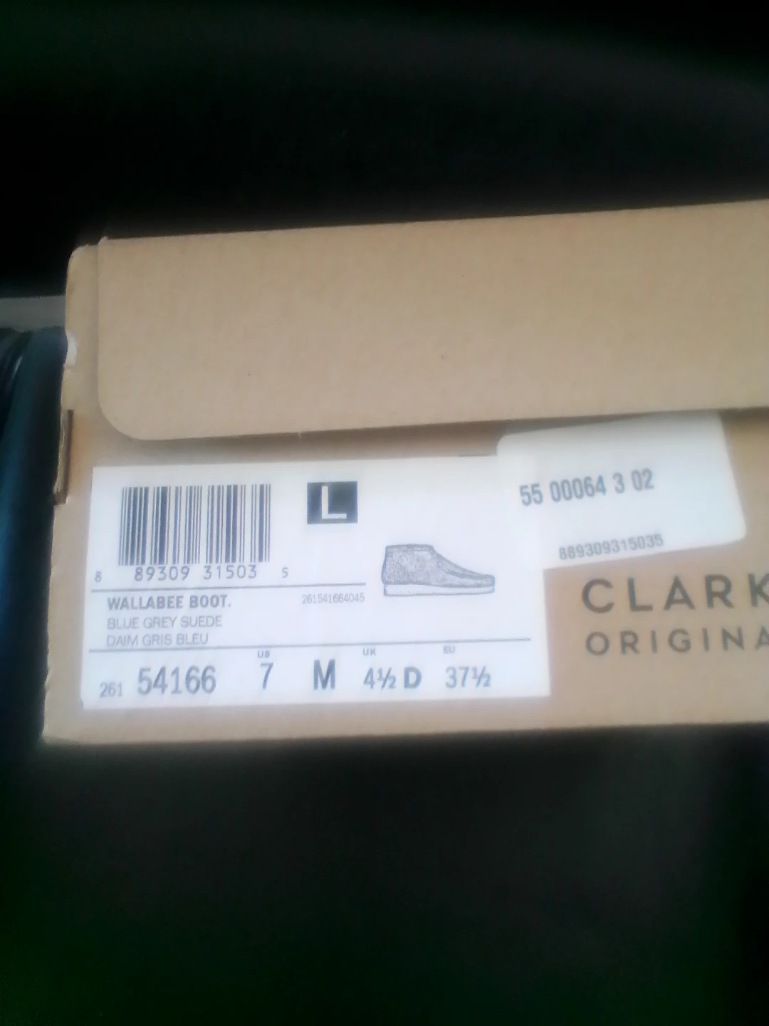 Clarks Wallabee Boots Blue Grey Suede - Size 7 - photo 2