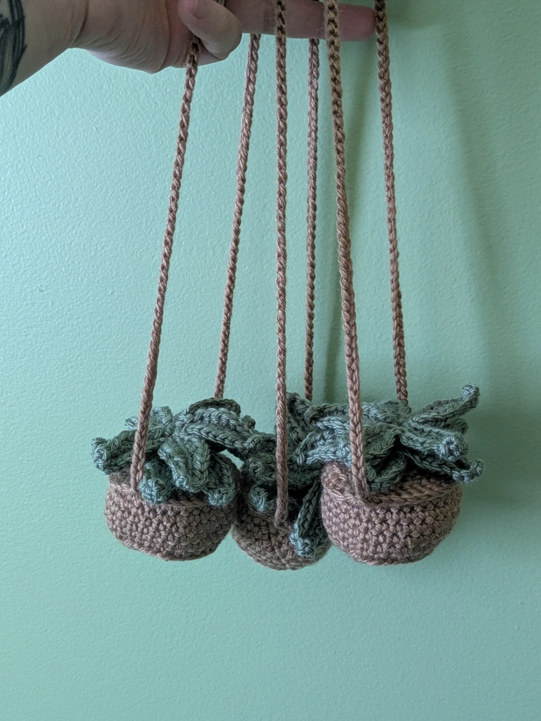 Crocheted Rearview Window Plant
