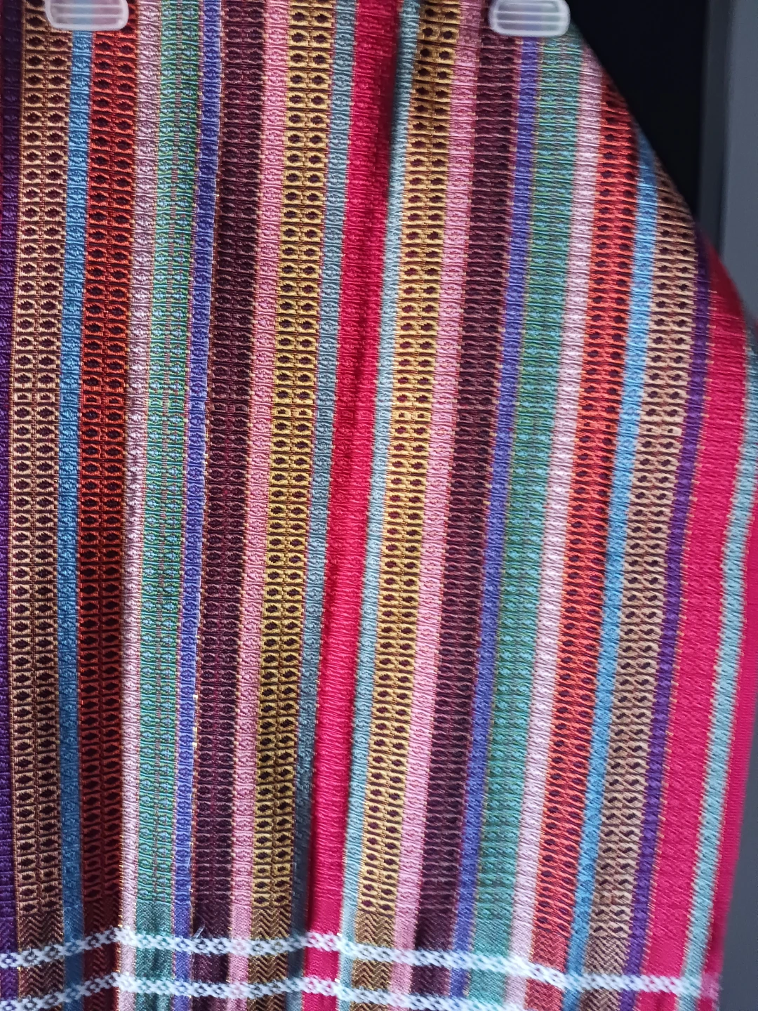 Woven Striped Scarf with Tassels traditional men and women - photo 3