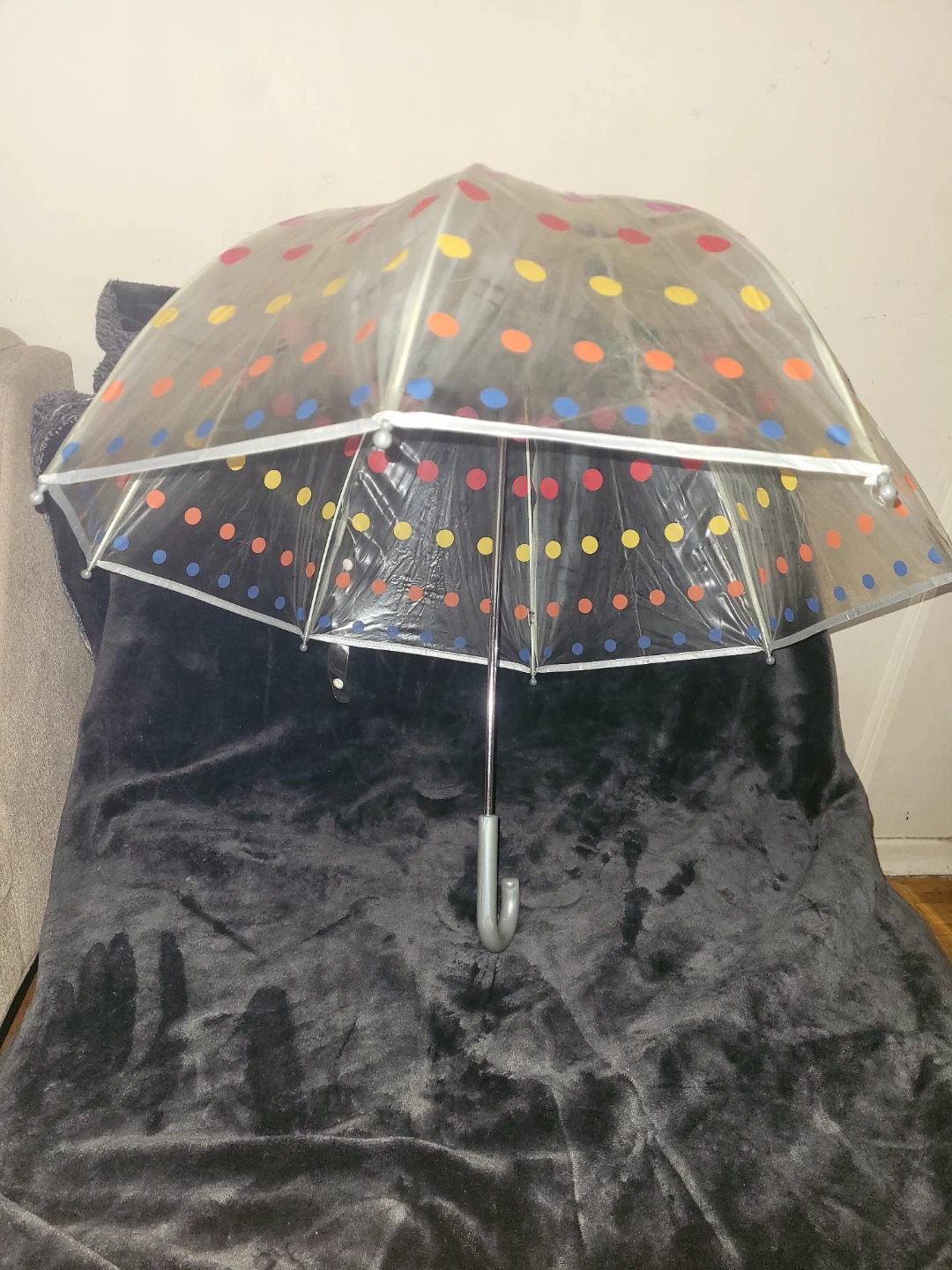 Clear polka dot umbrella - photo 4