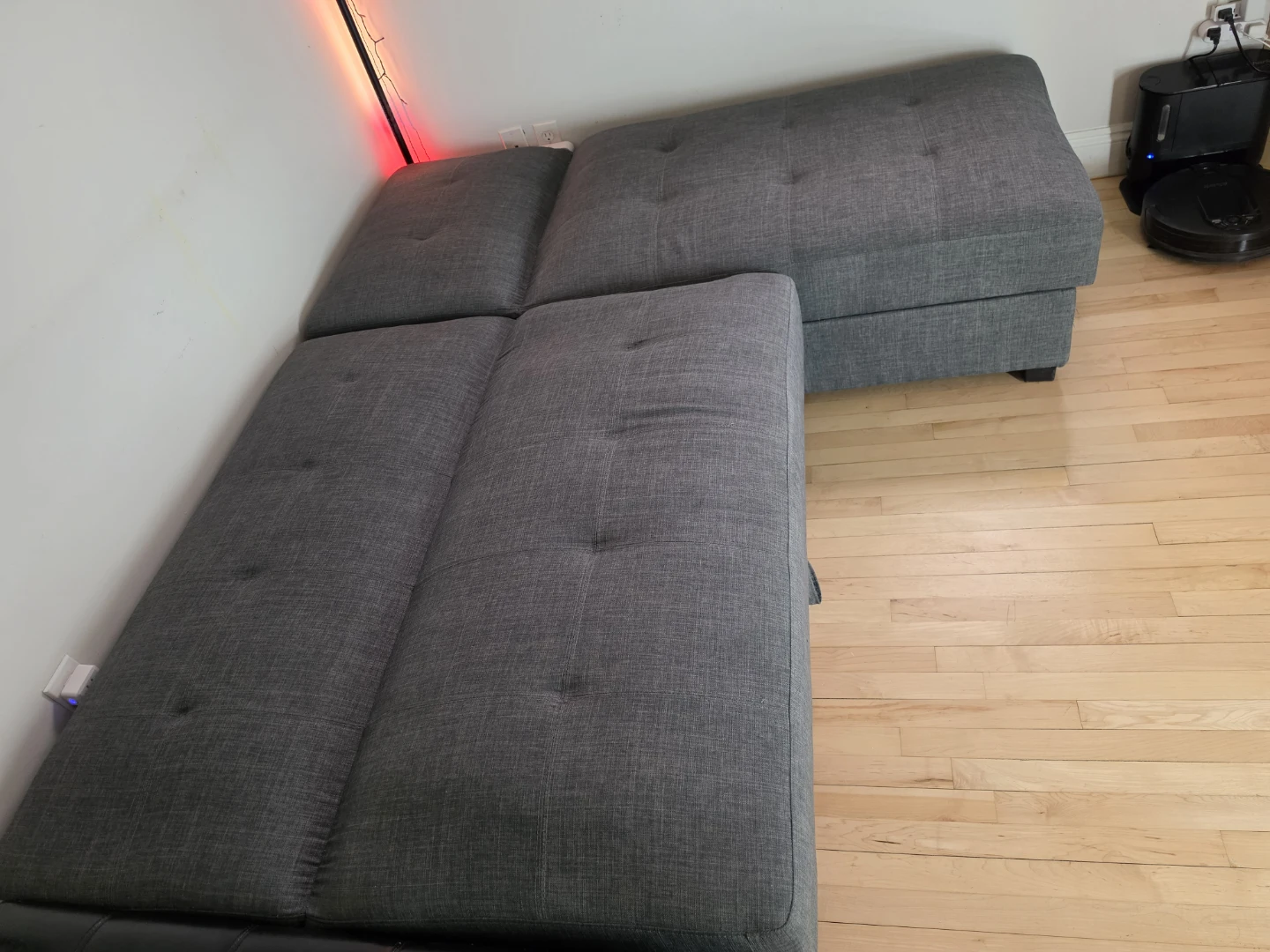 Grey Sectional Sofa with Storage - photo 3