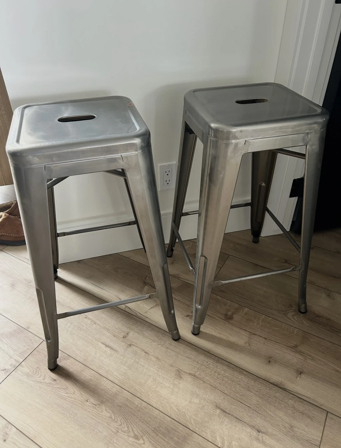 For Living Counter Height Metal Bar Stools