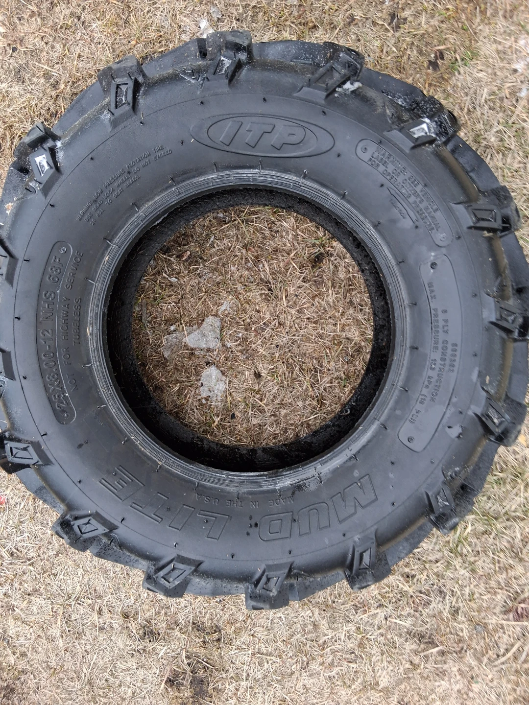 ITP Mud Lite ATV Tire 25x8.00-12 NHS 68F - photo 2
