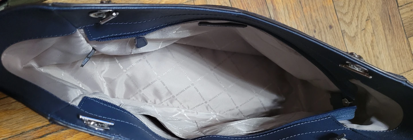 Michael Kors Tote Bag - Navy MK Logo - photo 3