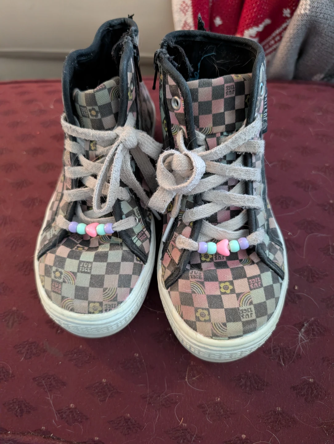 Kid's Size 3 Justice High-Top Sneakers 🌱