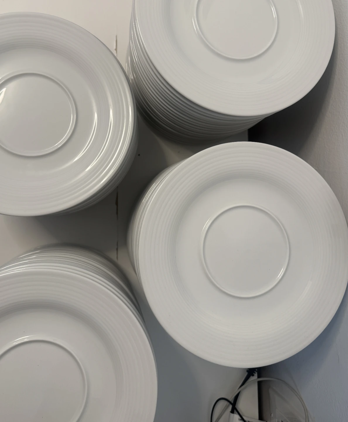 White Saucer Stacks