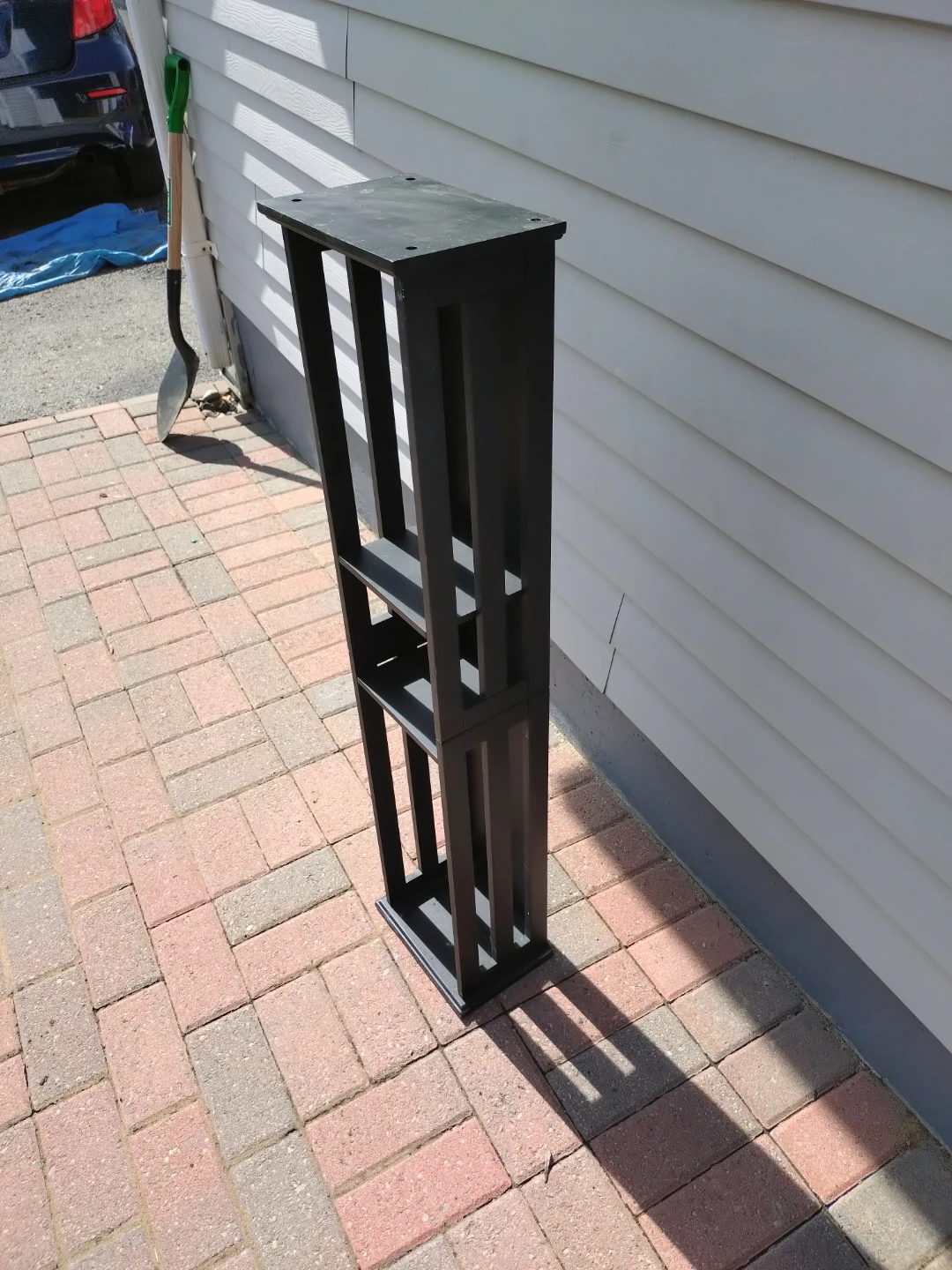 Black narrow shelf unit - photo 3