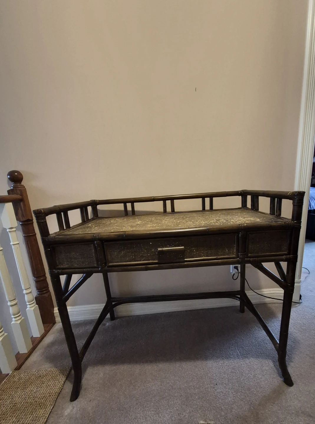 Bamboo Writing Desk with Drawer