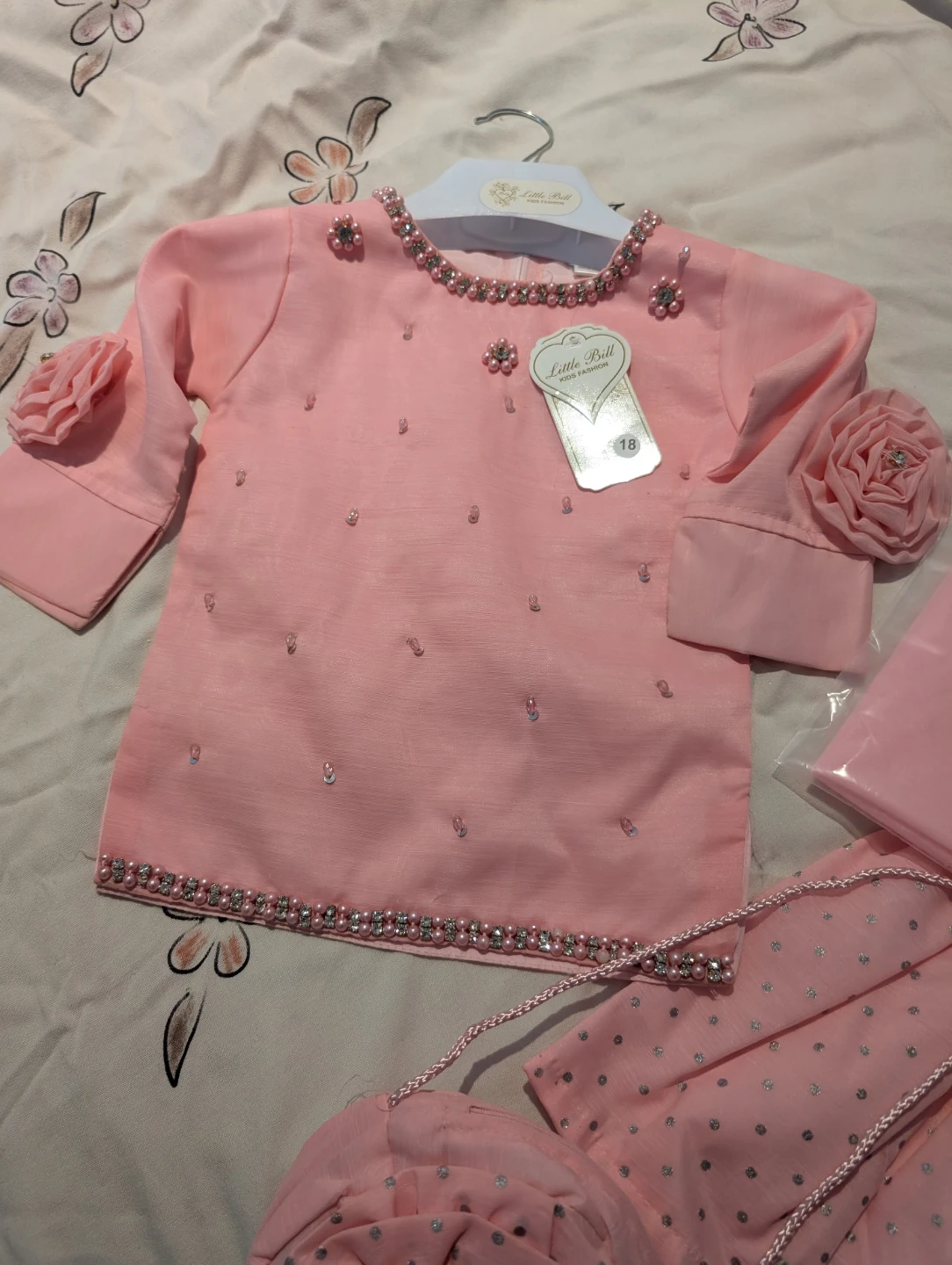 gharara kameez set with purse and dupatta - photo 4