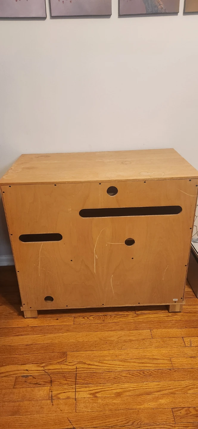 Crate & Barrel Wood Media Console/Desk with Drawers and Cabinets - photo 4
