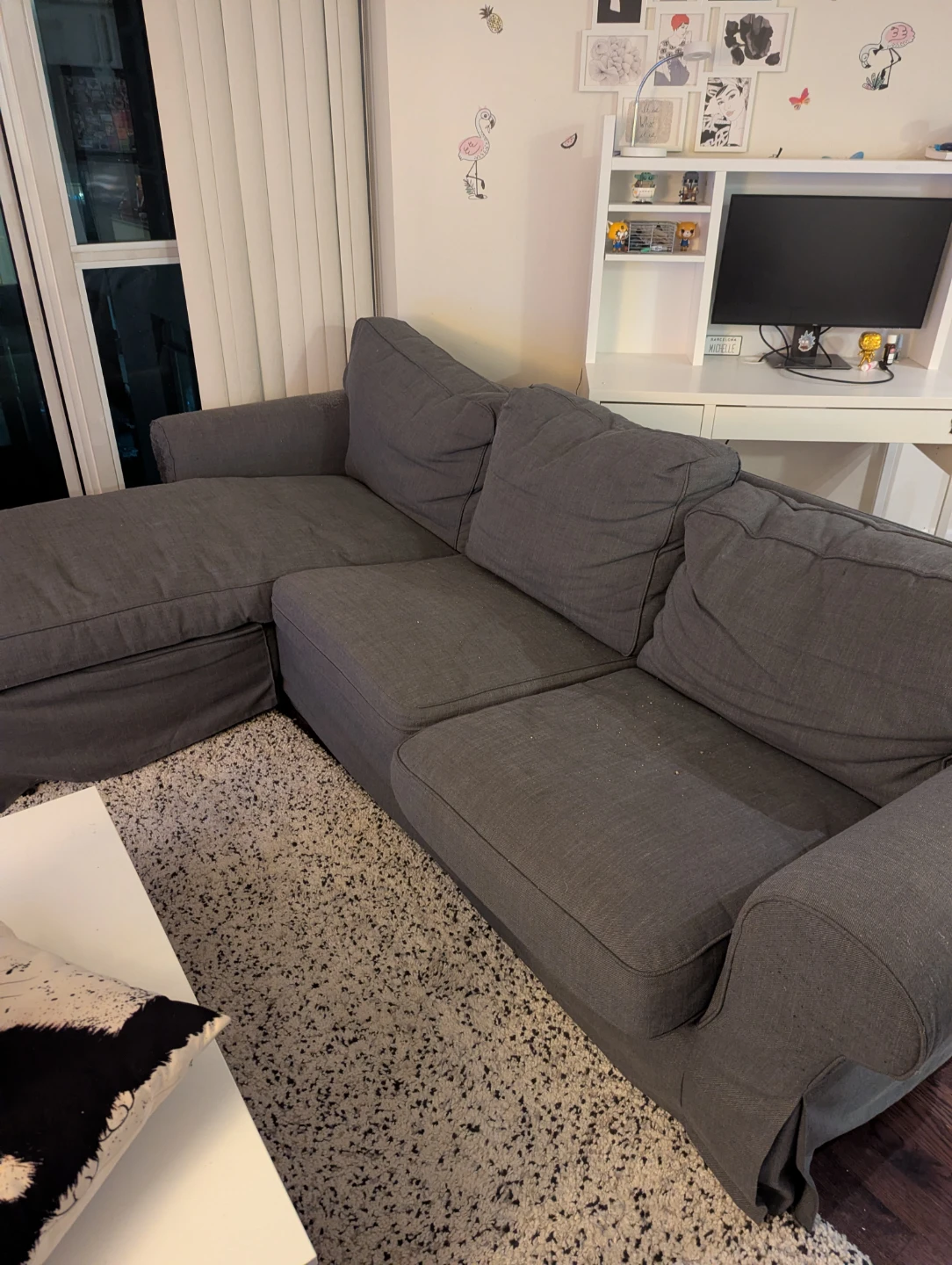 IKEA EKTORP sofa, dark grey– Needs repair - photo 2
