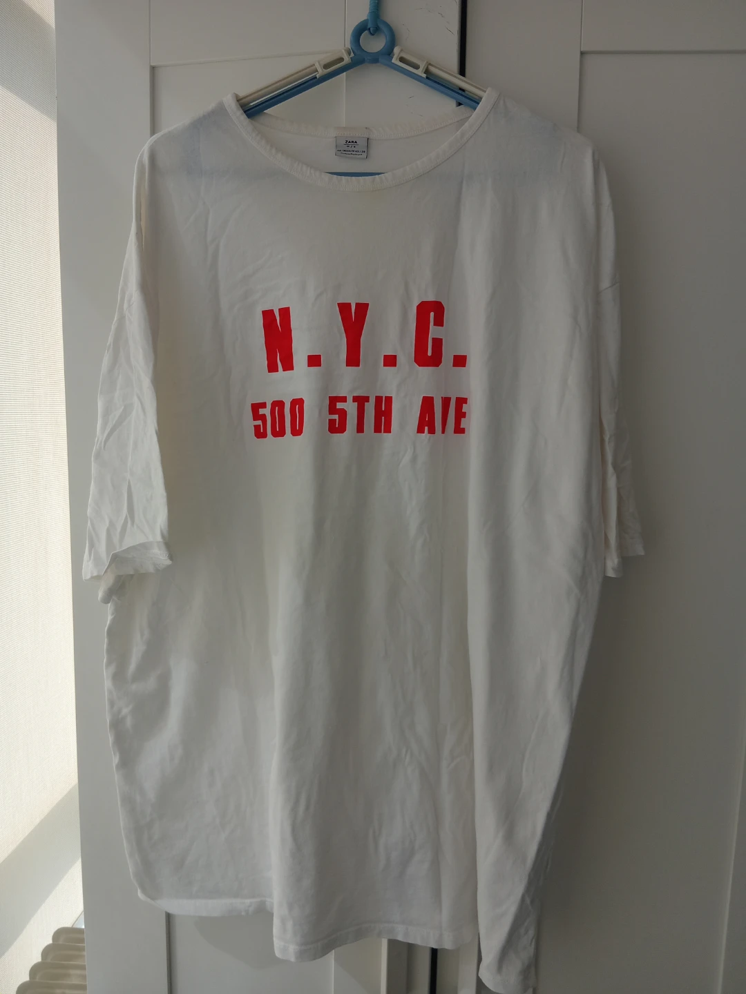 Zara White NYC 500 5th Ave T-Shirt Size S
