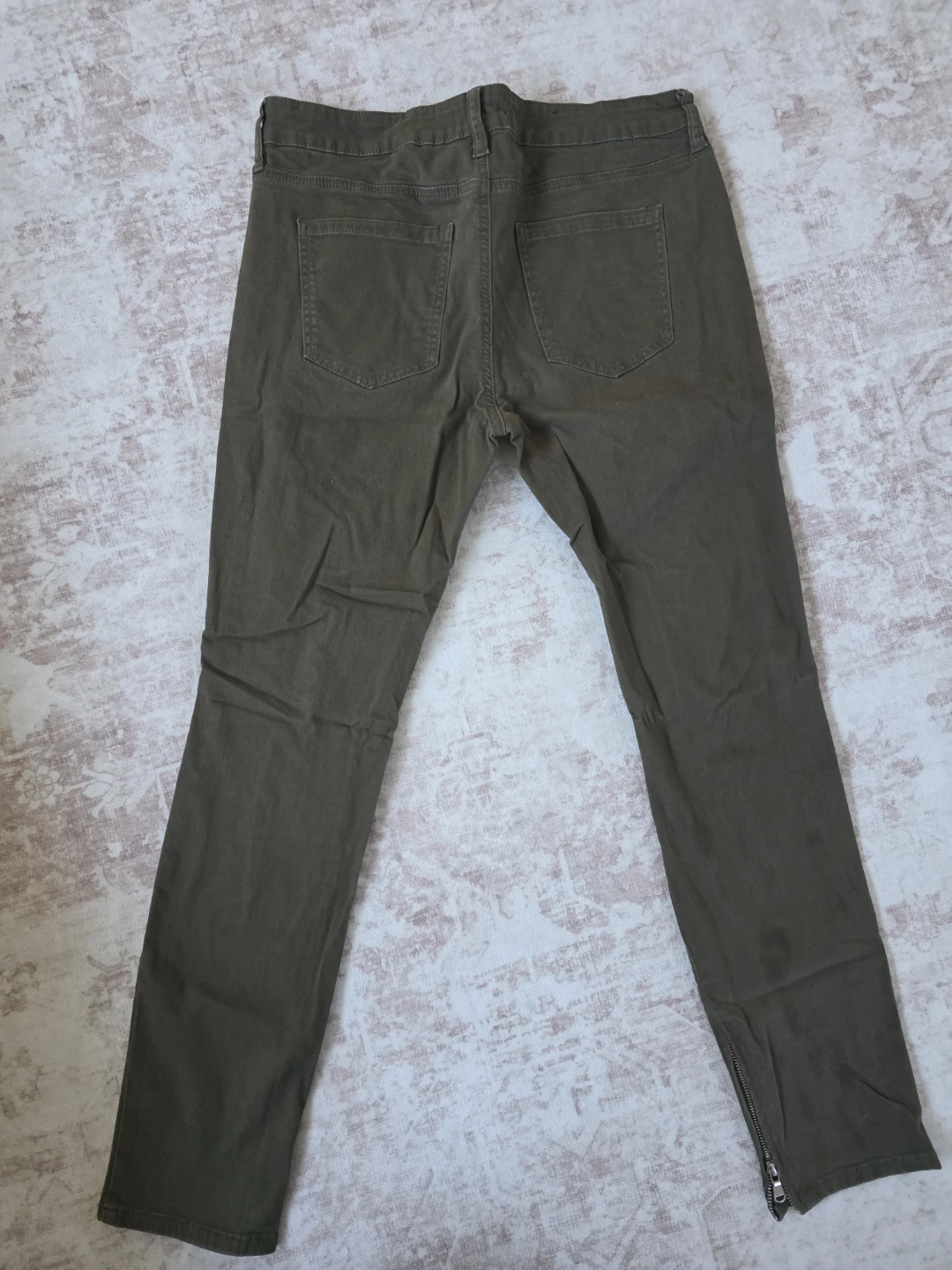Fashion Nova Men Olive Ripped Skinny Jeans Size 34 - photo 3