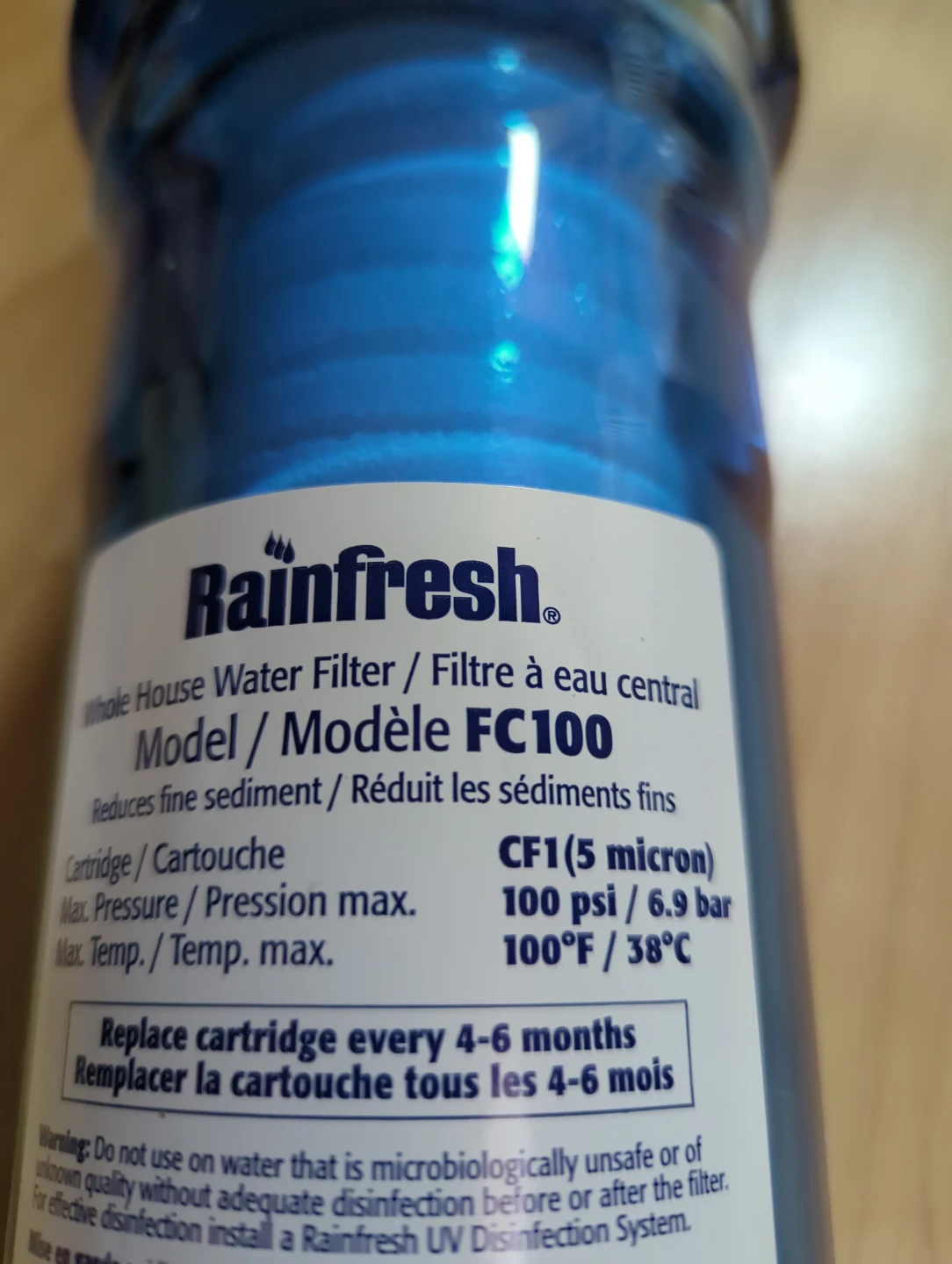 Rainfresh Whole House Water Filter Model FC100 - photo 2