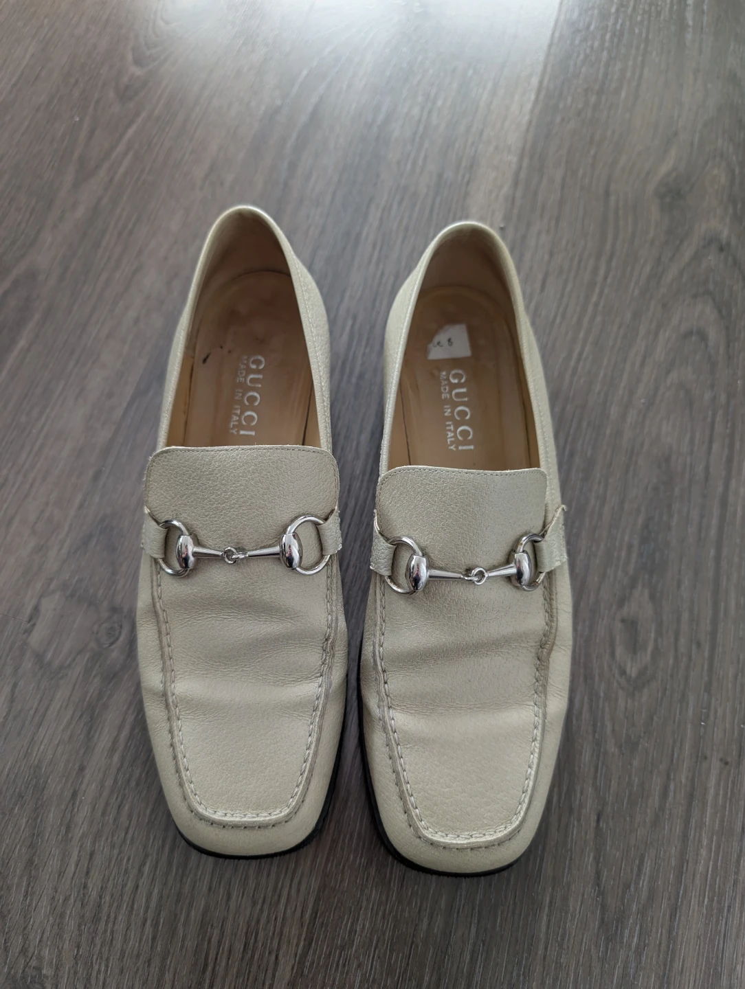 GUCCI Beige Leather Horsebit Loafers - photo 5