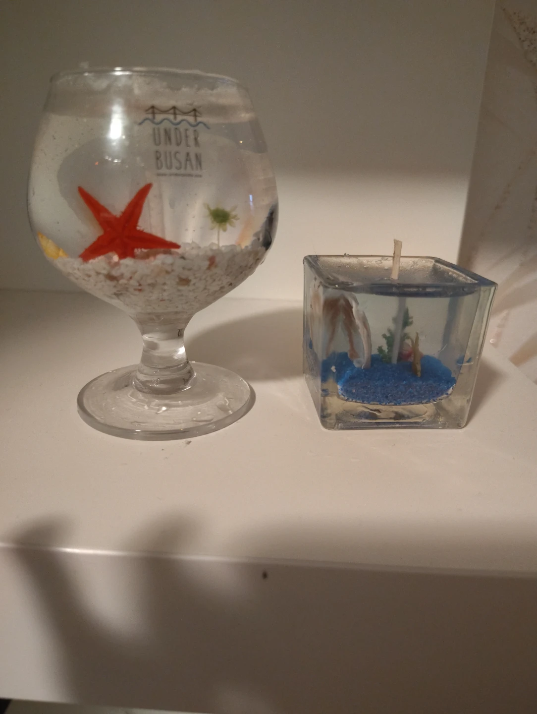 Under Busan Glass Wine Goblet Candle