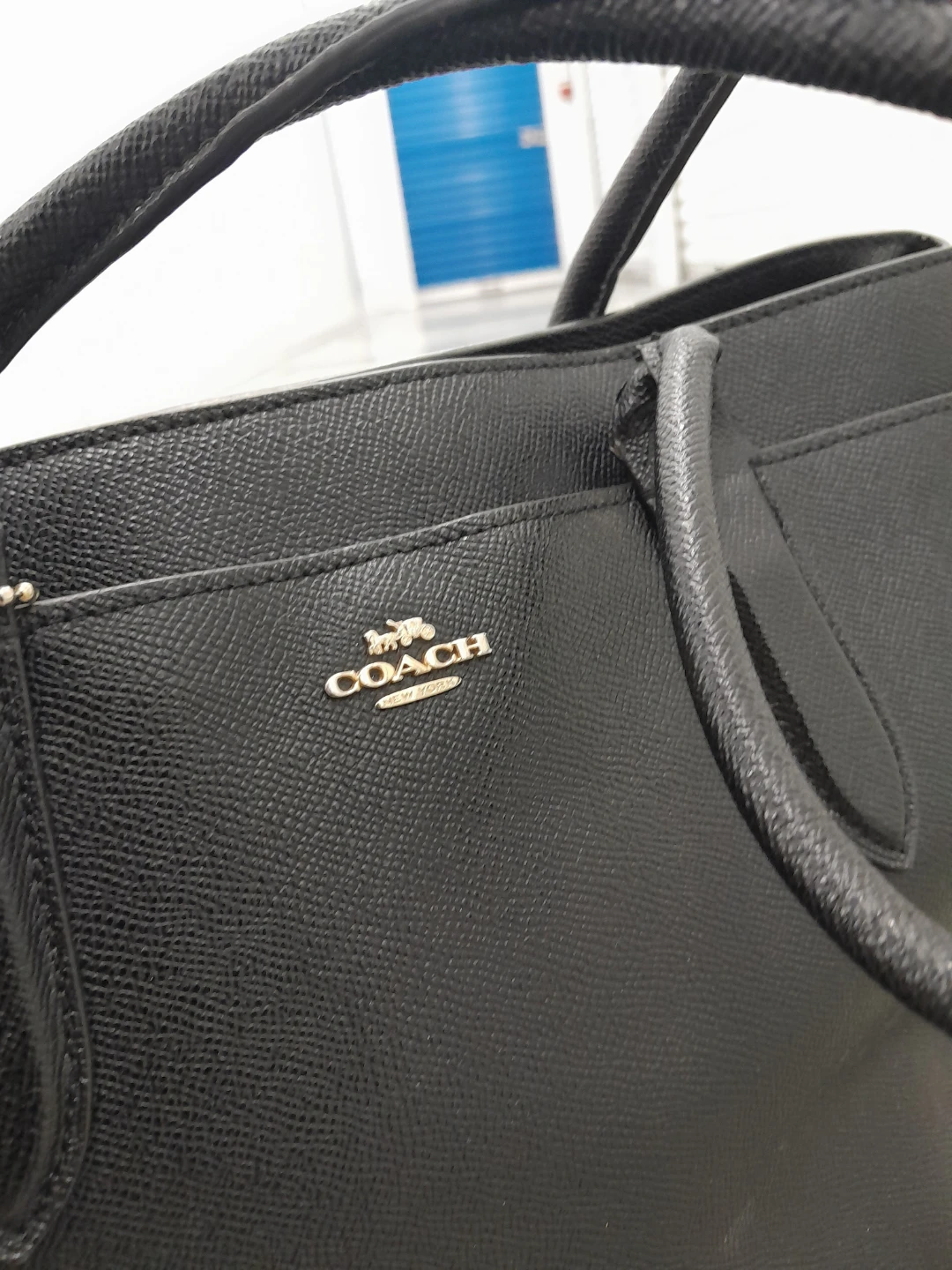Coach Black Leather Tote Women's Handbag - photo 4