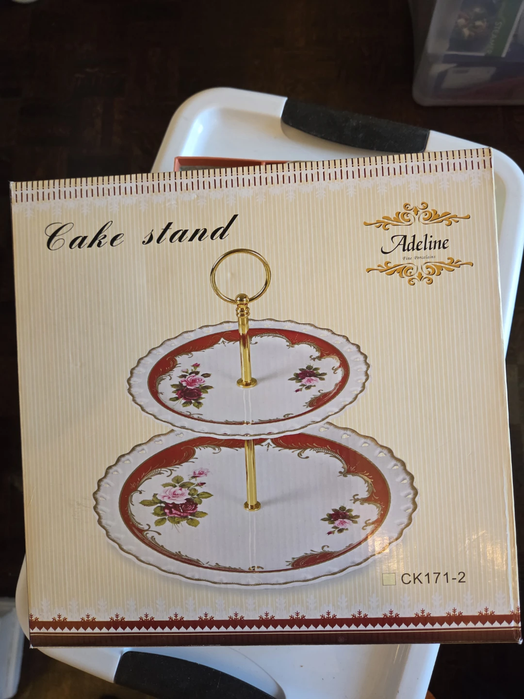 Adeline Fine Porcelains 2-Tier Cake Stand