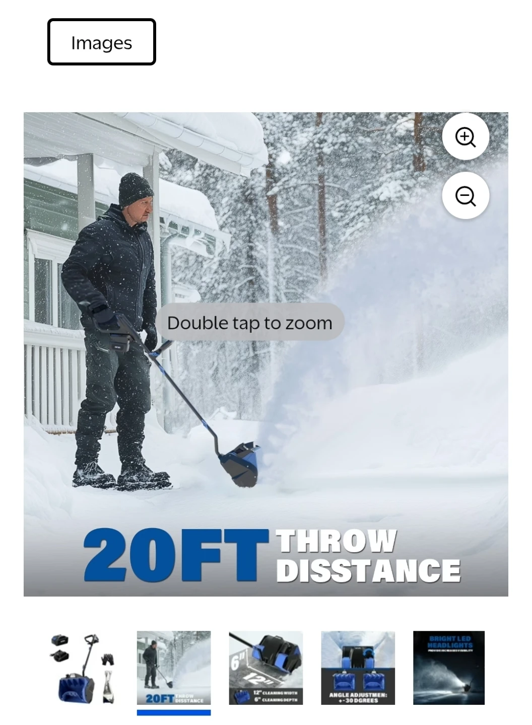SOYUS 20V 12" Battery Operated Electric Snow Shovel ❄️🔋🌨️