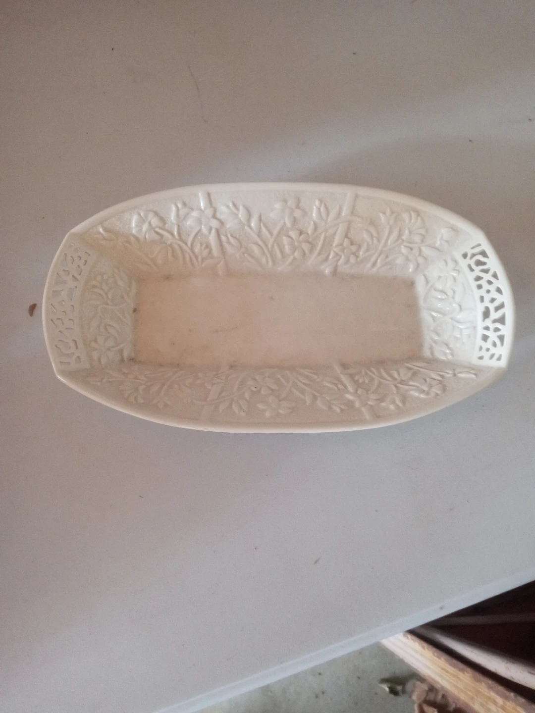 Lenox Embossed Floral Oval Dish