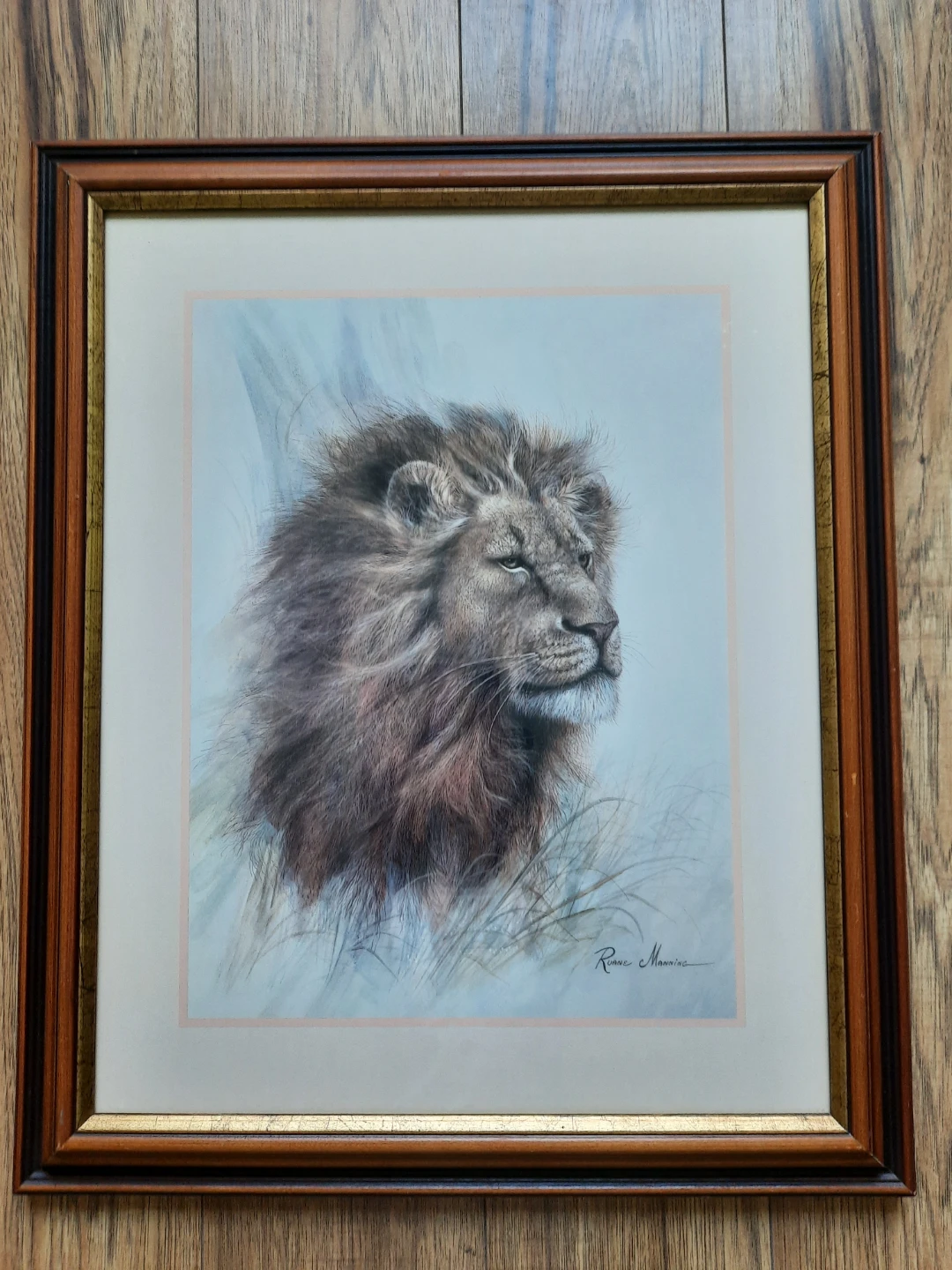 Framed Lion Print by Rose Maureen - photo 2