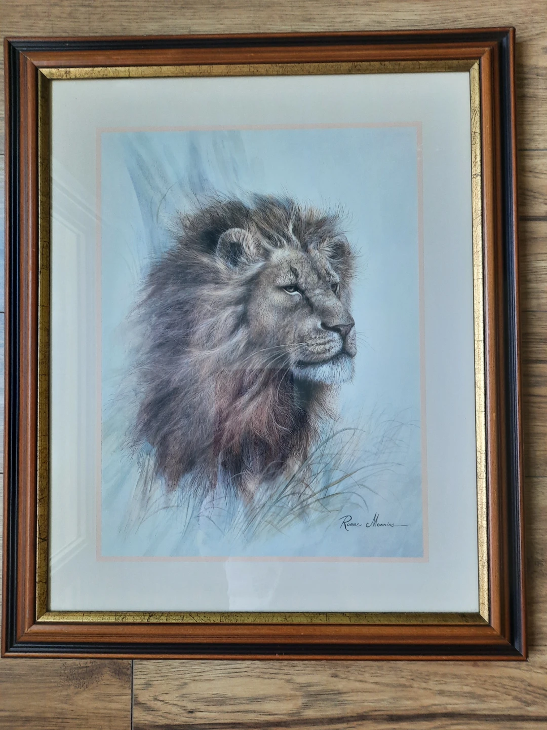 Framed Lion Print by Rose Maureen - photo 3