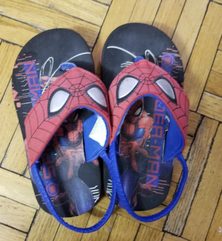Spider-Man Kids Flip Flops Size 9-10