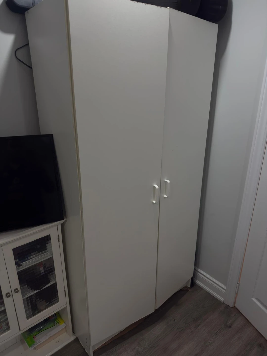 White Two-Door Wardrobe