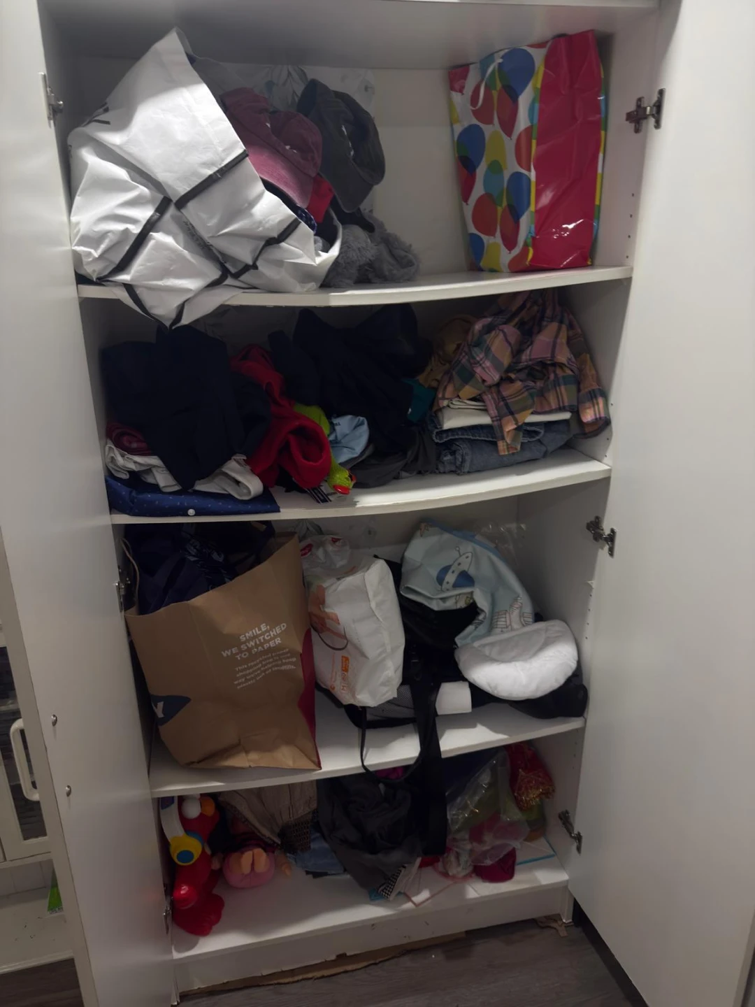 White Two-Door Wardrobe - photo 2
