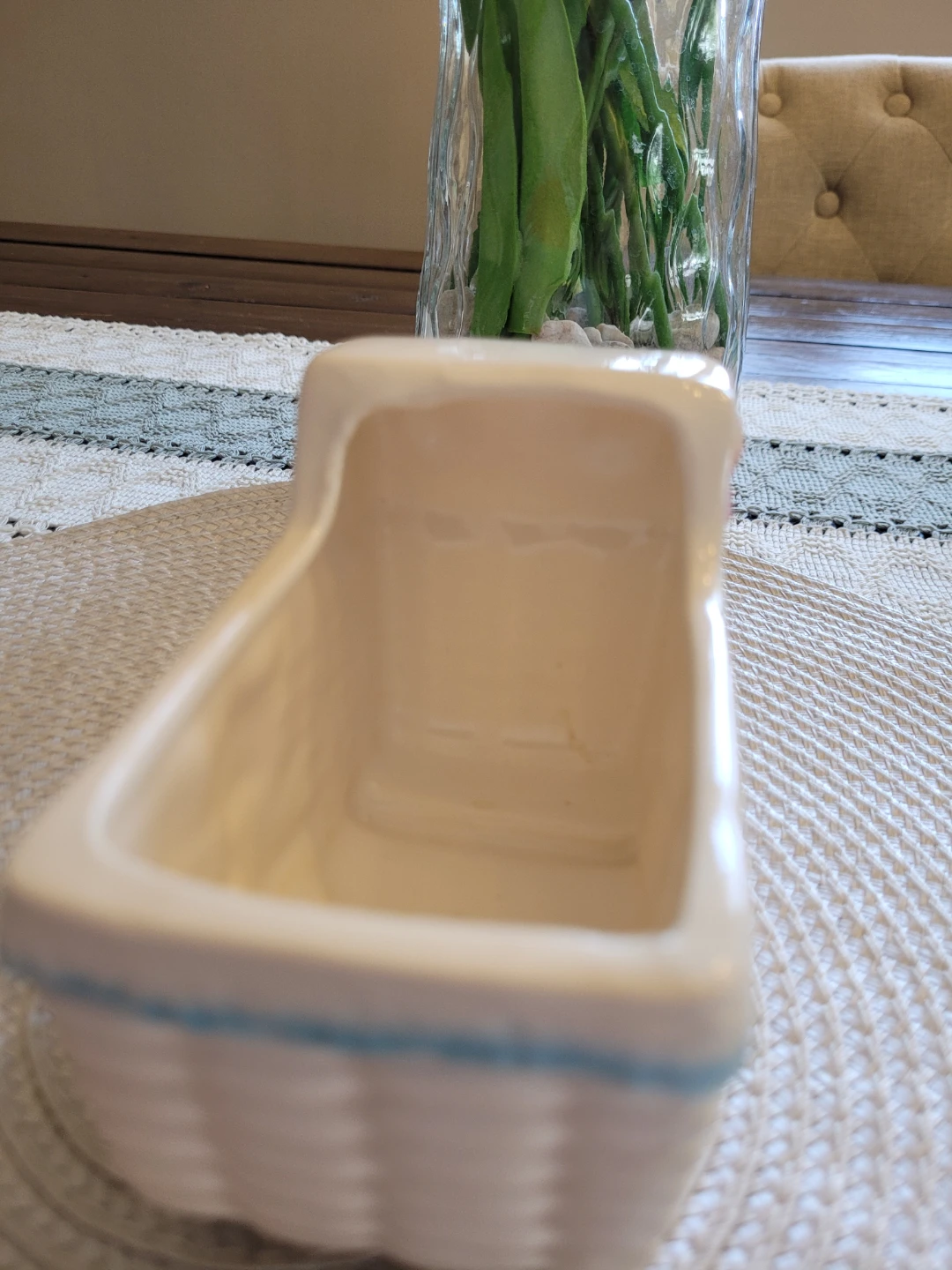 Vintage Ceramic Baby Basket Planter - photo 3