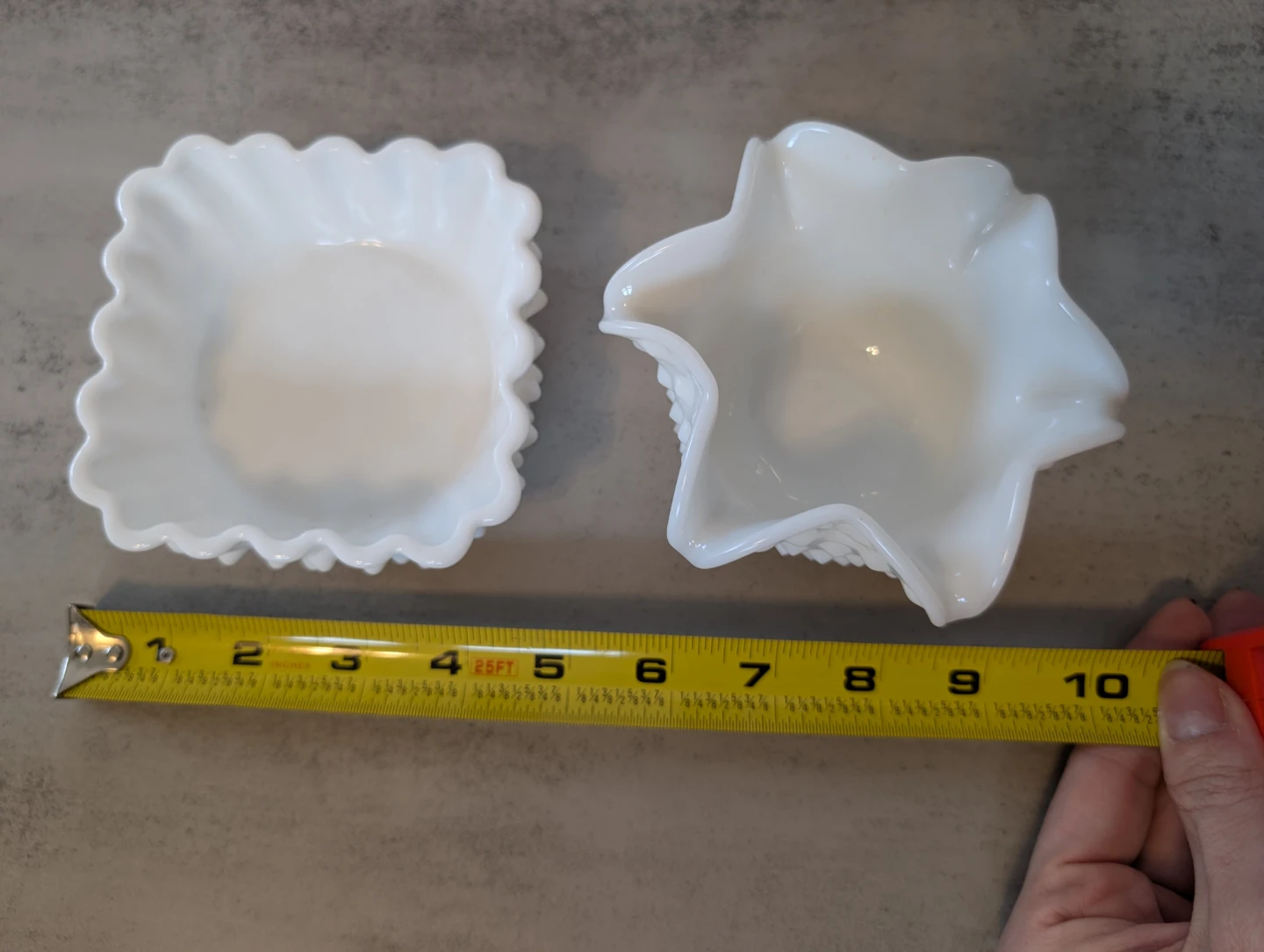 Vintage hobnail milk bonbon glass bowl & trinket dish - photo 4
