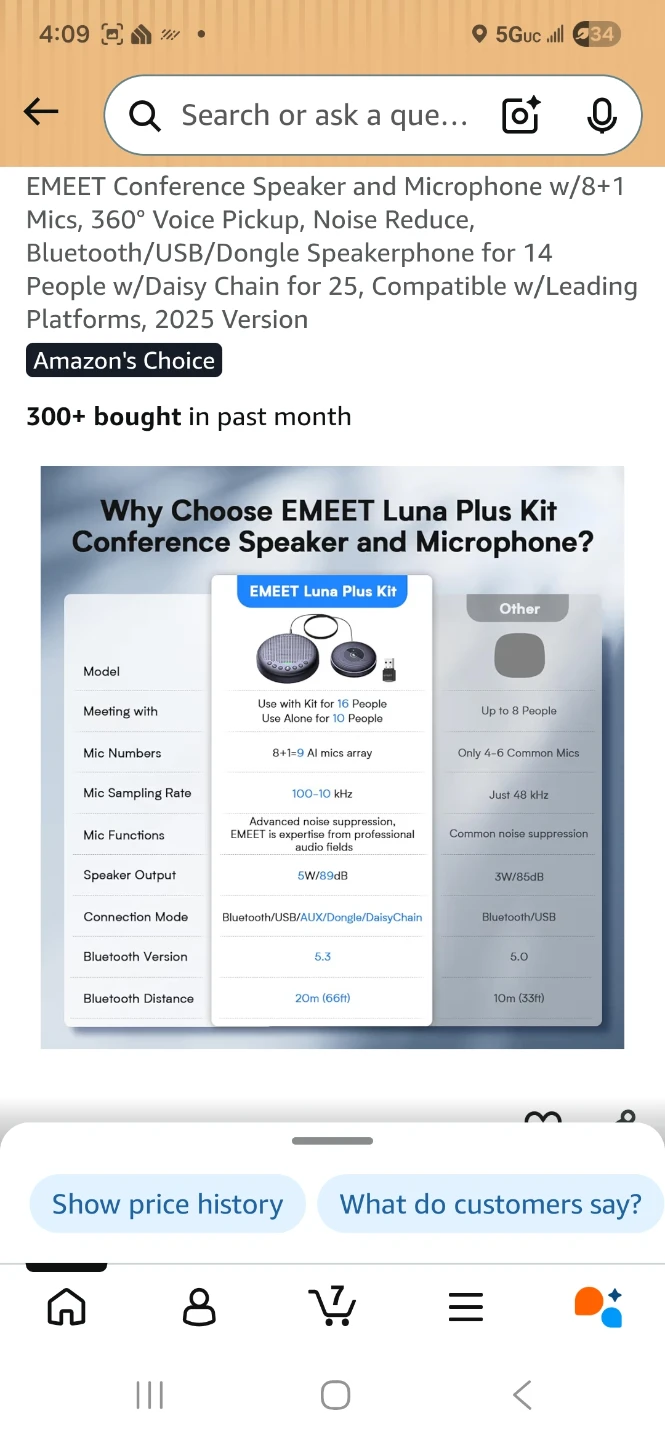 EMEET OfficeCore Luna Plus Meeting Kit Conference Speakerphone - photo 3